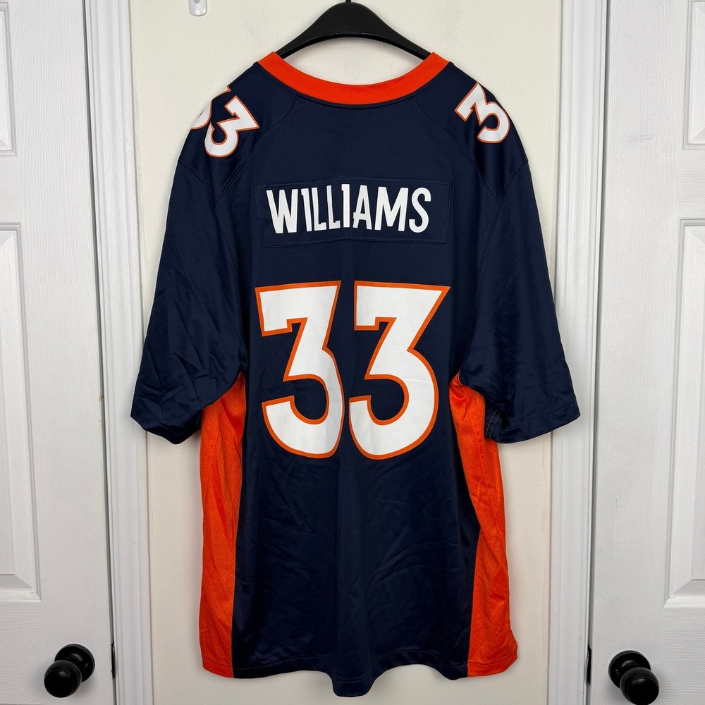 NEW‎ Nike Denver Broncos Javonte Williams 33 On Field Game Jersey Mens XXL Navy - Picture 2 of 12